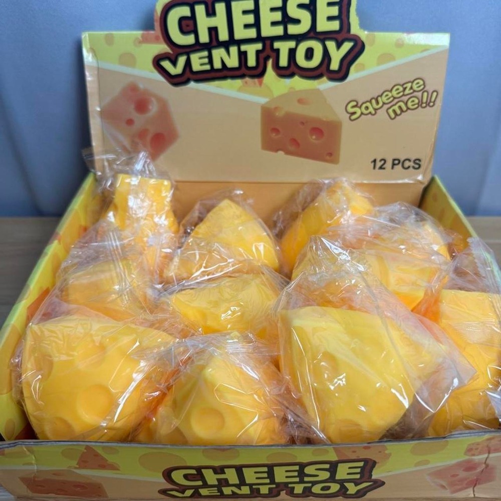 Cheese Squishy Vent Toy – Soft Sensory Stress & Fidget Toy